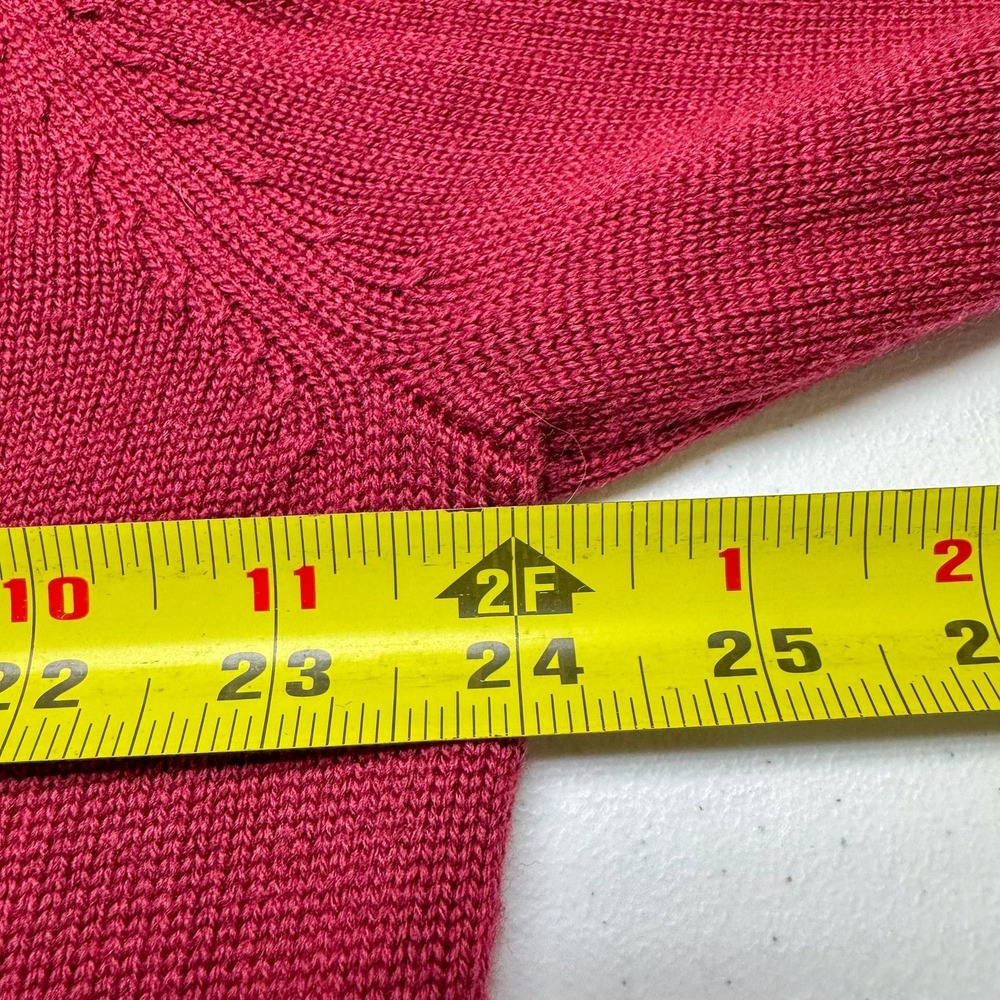 Brooks Brothers Sweater‎ Mens XL Red Merino Wool Henley Mock Neck Pullover Knit - Picture 6 of 8